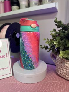   GYEREK TERMOSZ (KULACS) EGYEDI CSILLÁM BEVONATTAL ÉS AKÁR MINTÁVAL A TE ÍZLÉSEDNEK MEGFELELŐEN