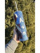 CSILLÁMMAL BEVONT POHÁR 600 ML TERMOSZ SZÍVÓSZÁLLAL VÁLASZTHATÓ MINTÁVAL