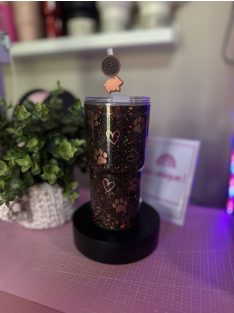   AKRIL POHÁR  ZÁRHATÓ FEDÉLLEL ÉS SZÍVÓSZÁLLAL CSILLÁMMAL VAGY SZÍNES FOLYADÉKKAL TÖLTVE, DÍSZÍTVE 550 ML