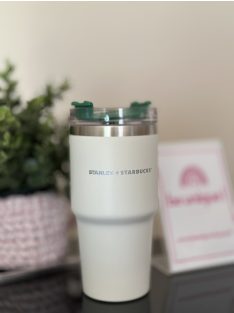 STANLEY + STARBUCKS GRAVÍROZOTT TERMOSZ EGYEDI MINTÁVAL RÓZSASZÍN 600 ML