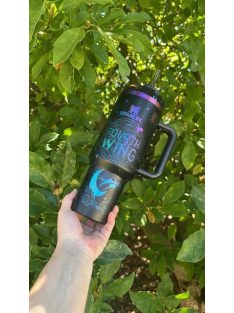   GRAVÍROZOTT STANLEY TERMOSZ 1180 ML - FEKETÉBEN, SZIVÁRVÁNYOS GRAVÍROZÁSSAL