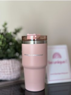 STANLEY + STARBUCKS GRAVÍROZOTT TERMOSZ RÓZSASZÍN 600 ML