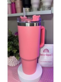   GRAVÍROZOTT FÜLES TERMOSZ SÖTÉT RÓZSASZÍN SZÍNBEN 1200 ML