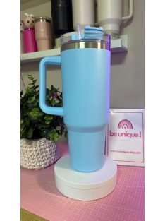 GRAVÍROZOTT FÜLES TERMOSZ VILÁGOSKÉK SZÍNBEN 1200 ML