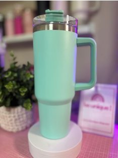 GRAVÍROZOTT FÜLES TERMOSZ TÜRKIZ SZÍNBEN 1200 ML