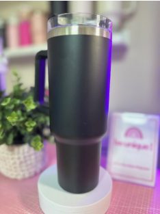 GRAVÍROZOTT FÜLES TERMOSZ FEKETE SZÍNBEN 1200 ML