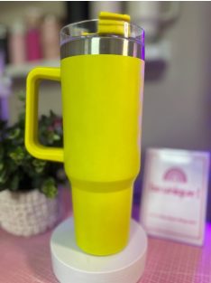 GRAVÍROZOTT FÜLES TERMOSZ CITROMSÁRGA SZÍNBEN 1200 ML