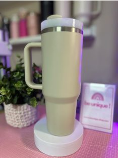 GRAVÍROZOTT FÜLES TERMOSZ BÉZS SZÍNBEN 1200 ML