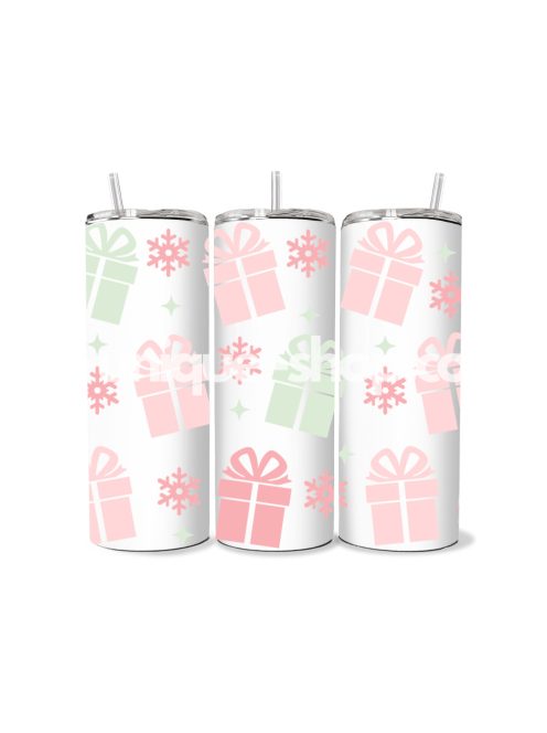 PINK AJÁNDÉK KARÁCSONYI MINTÁS TUMBLER