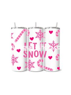 LET IT SNOW KARÁCSONYI MINTÁS TUMBLER
