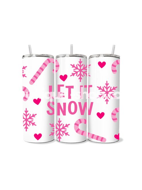 LET IT SNOW KARÁCSONYI MINTÁS TUMBLER