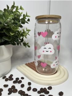 SZÍNVÁLTÓS FELHŐCSKE ÜVEGPOHÁR