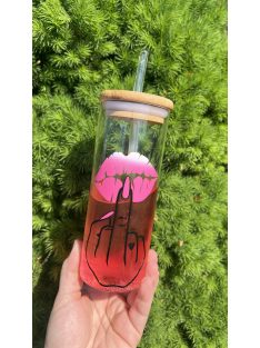   Hidegre színváltós “szörnyű napom volt ma” pohár bambusz fedéllel