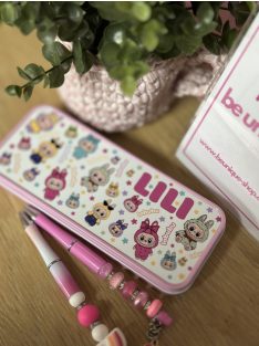 FÉM TOLLTARTÓ EGYEDI MINTÁVAL RÓZSASZÍN KERETTEL 