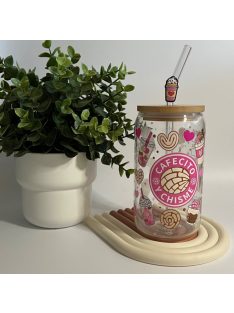 CAFECITO CHISME DARK PINK UV ÜVEGPOHÁR